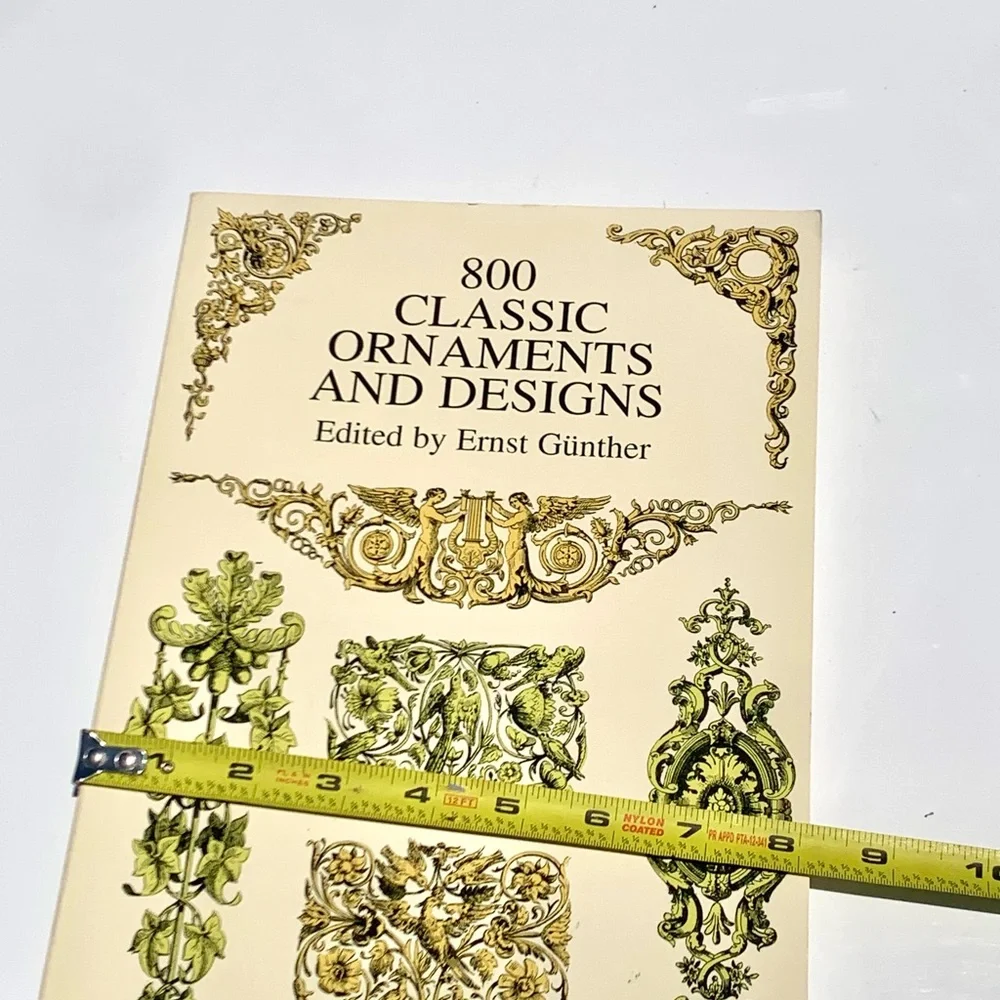 Classic 1843 Ornaments and Designs Book - Cream & Gold Cover from 1999